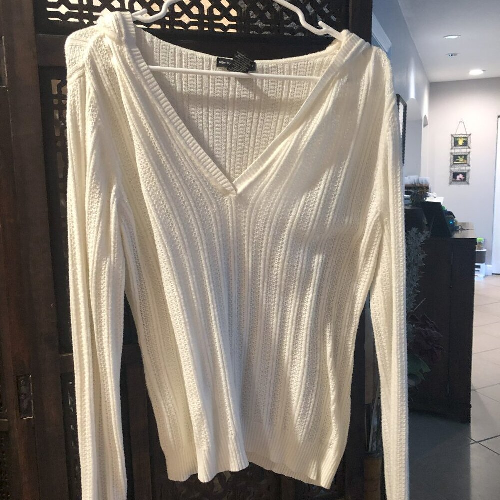 Women's New York & Company Hooded Longsleeve Sweater